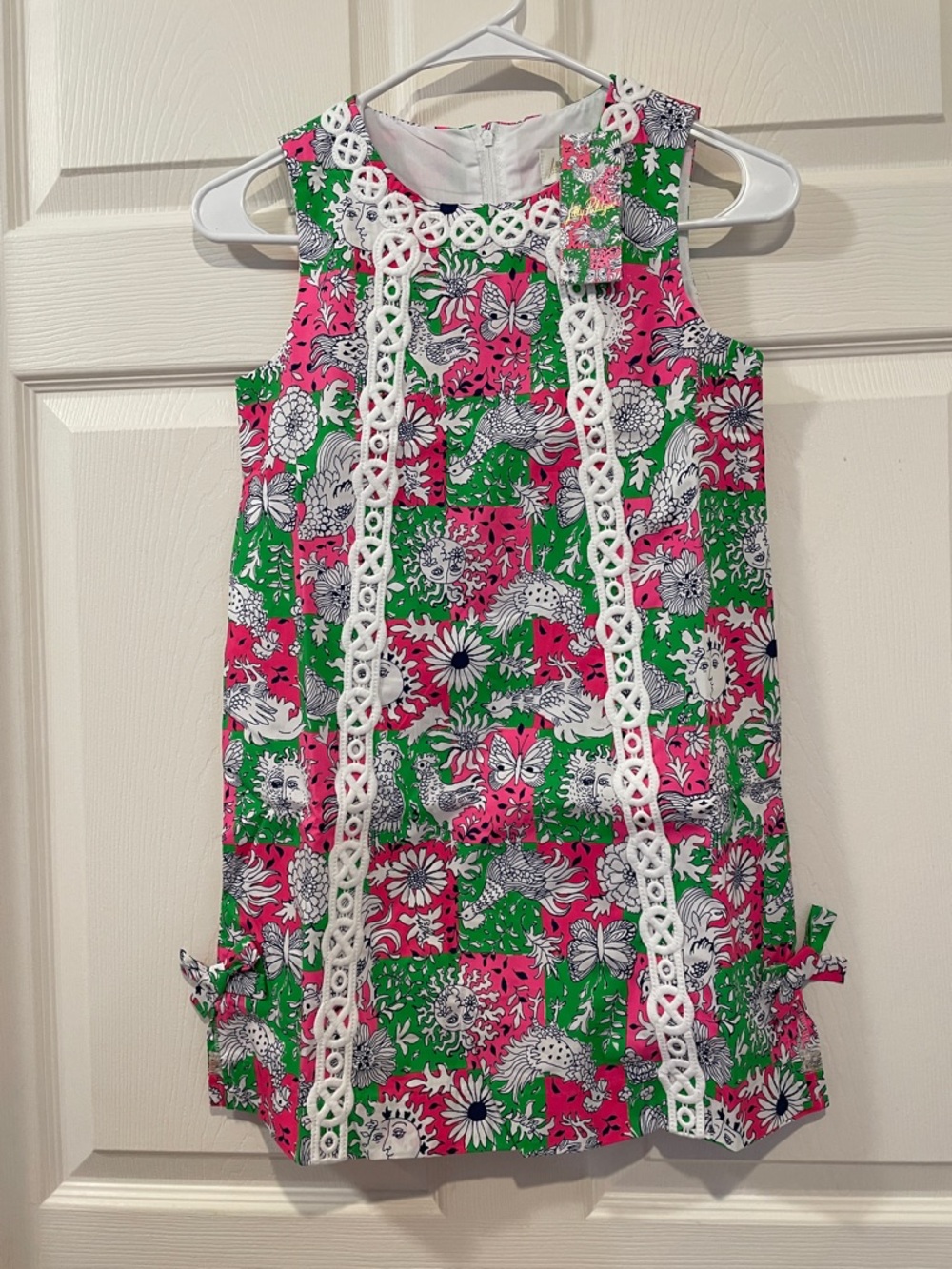 Lilly Pulitzer Cute Little Lilly Cherry Blossom Pink Lil Chicken Shift NWT